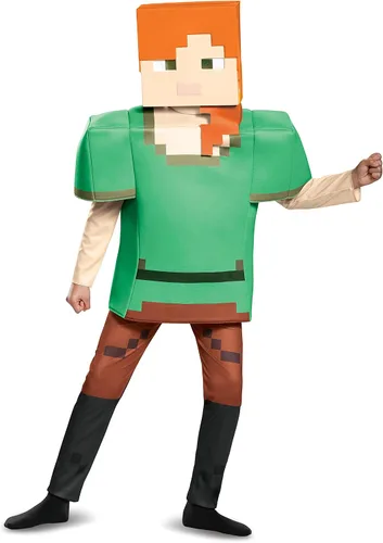 Vista 2 de Disfraz de Minecraft de Alex Deluxe, multicolor, grande (10-12)