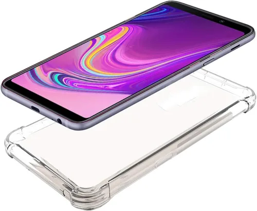 Vista 3 de Zeking Funda para Galaxy A9/A9S/A9 Star Pro 2018, silicona TPU flexible transparente con cuatro esquinas parachoques funda protectora compatible