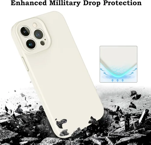 Vista 5 de Funda para iPhone 12 Pro Max, silicona líquida a prueba de golpes mejorada [protección de cámara] forro de microfibra delgada y suave antiarañazos