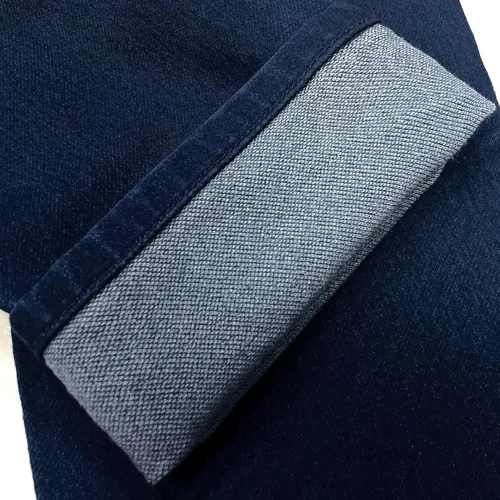 Vista 3 de Ethanol Pantalones de mezclilla súper cómodos, rectos, tejido elástico de elastano con cinco bolsillos.