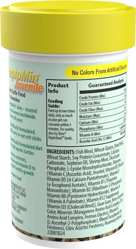 Vista 3 de Tetra ReptoMin Baby - Palitos flotantes para alimentos de 0.92 onzas, para tortugas acuáticas pequeñas, tritones y ranas (paquete de 36)