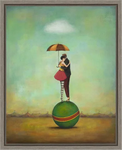 Vista 14 de Amanti Art Lienzo enmarcado para pared, 20 x 16 pulgadas, romance de circo, por Duy Huynh, lienzo enmarcado para pared, obras de entretenimiento