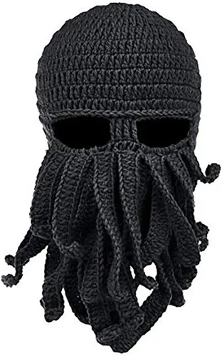 Vista 3 de Sharebeauty Gorro de invierno divertido y cálido para hombres y mujeres, gorro pirata