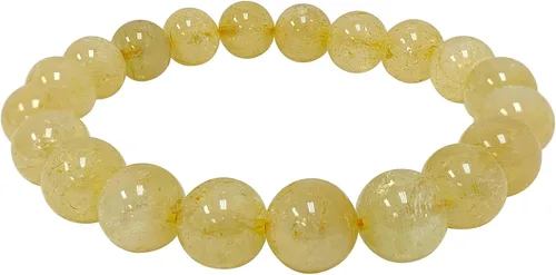 Vista 196 de Gem Avenue Handmade Round Bead Stretch Bracelet Unisex Natural Stone Beaded Jewelry for Men & Women, Elastic Wristband for Daily Wear
