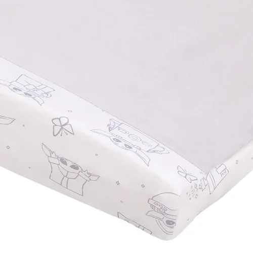 Vista 2 de Star Wars Grogu - Funda para cambiador contorneada, color crema y blanco, súper suave