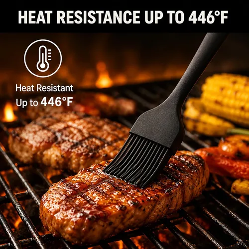 Vista 8 de Cepillo de repostería de silicona, 2 piezas de cepillo de cocina para hornear, cocinar, barbacoa, parrilla, aceite para untar salsa de mantequilla