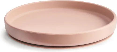 Vista 2 de mushie Plato de Succión Clásico de Silicona Diseño Antideslizante Libre de BPA (Blush)
