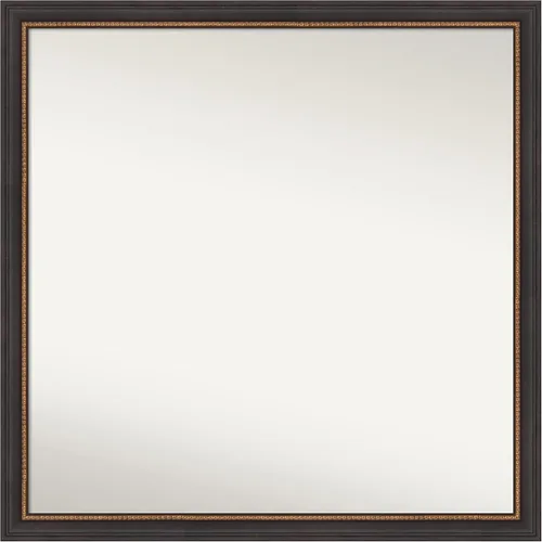 Vista 75 de Amanti Art Espejo de baño negro para sobre el fregadero, 23 x 23 pulgadas, espejo cuadrado negro Ashton, marco de madera tradicional mediano, se