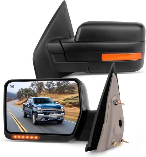 Vista 18 de SCITOO - Espejos retrovisores laterales eléctricos para camioneta Ford F-150 modelos 2004 a 2014, con calefacción y direccionales 2004-2014 F-150