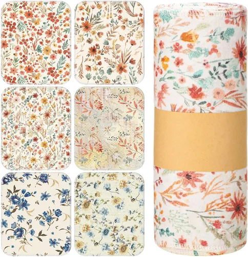 Vista 15 de Redbaker 6 Piezas Rollos de Toallas de Papel Reutilizables Toallas de Cocina a Granel Lavables Sin Papel Paños de Algodón Servilletas de Mano
