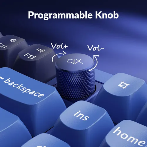 Vista 16 de Keychron Q3 QMK/VIA Teclado mecánico personalizado con cable, diseño sin llave de aluminio completo, macro programable con interruptor marrón