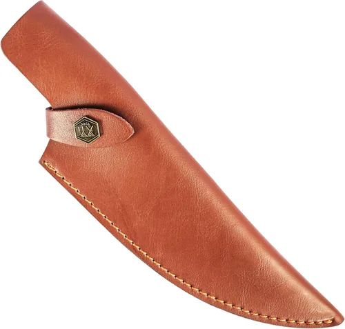 Vista 8 de XYJ Funda para cuchillo de 5.5 pulgadas para cuchillo de carnicería de cuero suave con asa para cinturón, buena para proteger la hoja fija y llevar