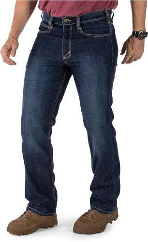Vista 2 de 5.11 Men's Defender-Flex Jeans Straight in Stone Wash Indigo