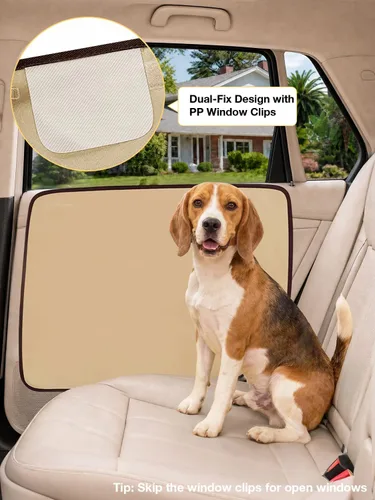 Vista 3 de Paquete de 2 accesorios de viaje para perros, funda protectora de asiento de puerta para vehículo, protector de arañazos de mascotas, protector