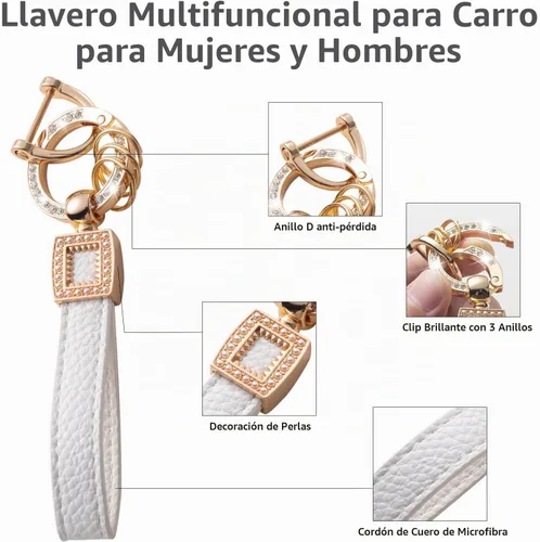 Vista 4 de Funda para llavero de Mercedes Benz con cordón de cuero, funda compatible con Mercedes Benz 2017-2021 Clase E 2018-2021 Clase S A Clase C Clase G