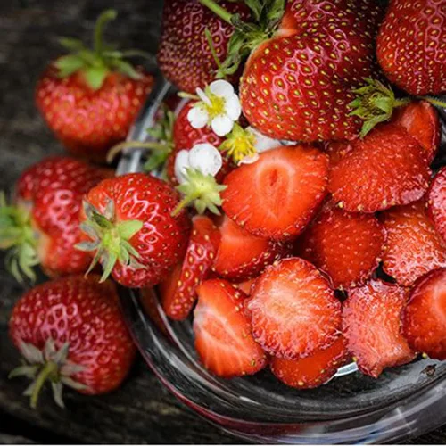 Vista 5 de 2300+ semillas de fresa perpetua Semillas de fresa de cuatro estaciones Semillas de fruta para plantar Semillas criollas no transgénicas para jardín