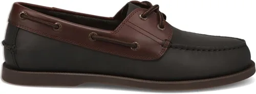 Vista 2 de Dockers Vargas zapatos mocasines de cuero cosidos a mano para hombre Negro marrón