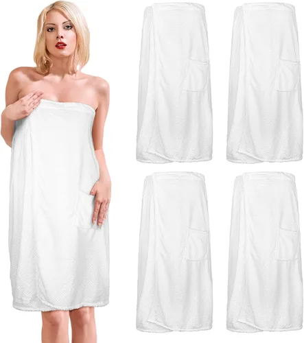 Vista 13 de Tigeen Spa Robe for Women Waffle Spa Wraps Negro