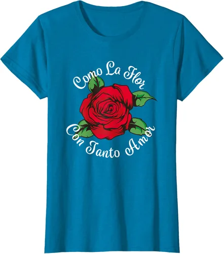 Vista 64 de Como La Flor - Bailar Cumbia - Mexican Rose Fiesta Regalo Camiseta Negro