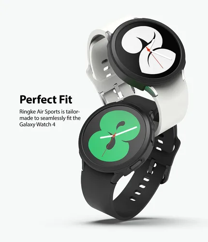 Vista 3 de Ringke Air Sports - Funda compatible con Samsung Galaxy Watch 4 de 1.575 pulgadas, delgada, suave, flexible, resistente, de TPU, bisel elevado