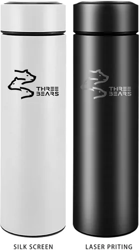 Vista 2 de Smart Digital Botella de agua aislada al vacío de 16.9 fl oz, pantalla de temperatura, a prueba de fugas, sin BPA (negro)
