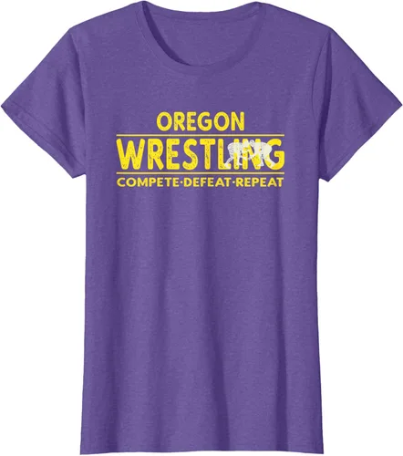 Vista 28 de Oregon Wrestling - Camiseta para competir, derrota, repetir