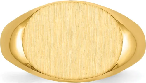 Vista 4 de Anillo de sello de oro amarillo de 14 quilates 12.5X16.0.000 in con espalda abierta para hombre (ancho 35.65) - Jewelry By Sweet Pea, Metal
