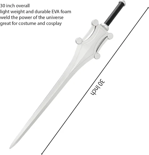 Vista 2 de LALAPORT 30 Inch Universe Fantasy Power Medieval Master Practice Sword for Cosplay Costume Prop, Collection, and Gift. Prop 11 Replica