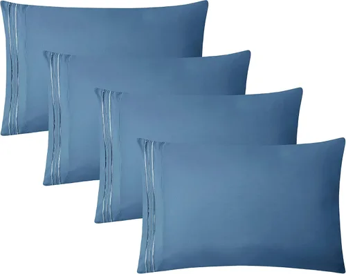Vista 29 de Clara Clark Fundas de almohada de tamaño estándar – Funda de almohada ultra suave, fundas de almohada de microfibra ligera tamaño Queen – Juego de 2
