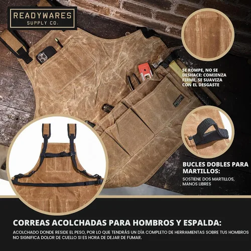 Vista 4 de Readywares, delantal de utilidad de lona encerada