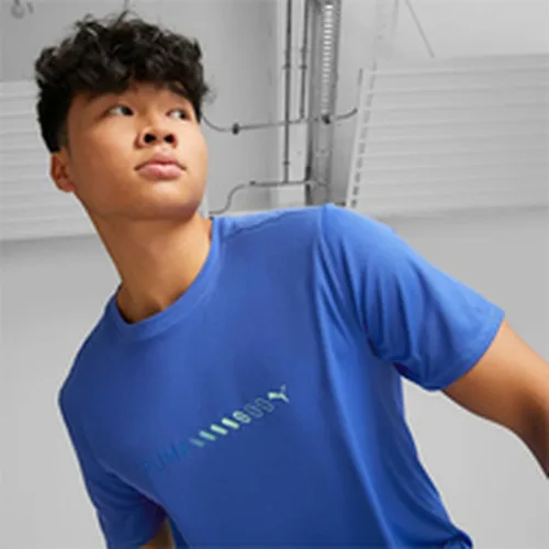 Vista 11 de Camiseta de Manga Corta Hombre Puma Run Favorite Logo Azul