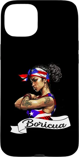Vista 9 de Funda para iPhone 16 chica puertorriqueña Boricua Puerto Rico Flag Pride Mujer