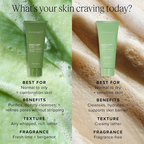 Vista 7 de Farmacy - Limpiador facial cremoso suave - Limpiador facial hidratante para nutrir y ayudar a eliminar el maquillaje y las impurezas - Enriquecido