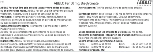 Vista 7 de 50mg. BISGLYCINATE (100 unidades) ABBLO es suave para el estómago y se puede tomar con alimentos.