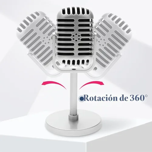 Vista 5 de Windspeed Paquete de 2 Accesorios de Micrófono Retro Modelo, Accesorio de Micrófono Antiguo con Soporte Decoración de Micrófono Falso