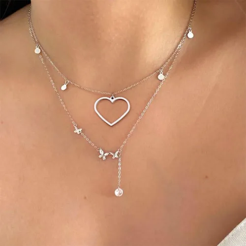 Vista 5 de Cheriswelry Colgantes de bisel abierto de acero inoxidable 304 con forma de corazón hueco, con marco de corazón hueco, dijes de flores prensadas