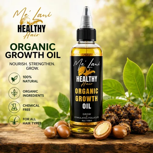 Vista 2 de Aceite orgánico de crecimiento Me'Lani (4oz)