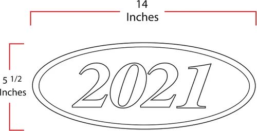Vista 2 de EZ-Line - Calcomanías ovaladas para parabrisas de automóvil, suministros de vinilo grandes para concesionarios, 14 docenas de Pro Pack 1 docena cada