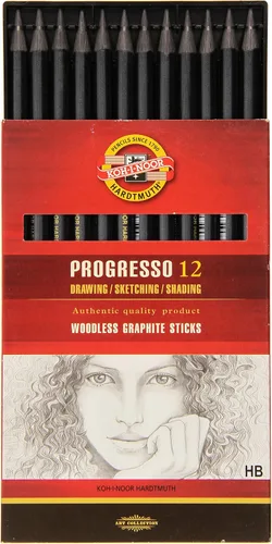 Vista 2 de KOH-I-NOOR Progresso HB - Lápiz de grafito sin madera (12 unidades)