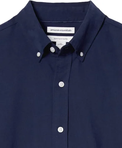 Vista 5 de Tienda Essentials - Camisa de tela oxford de manga larga ajuste regular para hombre