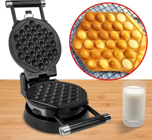 Vista 4 de Health and Home Gofrera 3 en 1 para Gofres, Tortilla y Gofres de Huevo, 3 Placas de Cocción Antiadherentes Extraíbles, Gofrera Belga Giratoria 360°