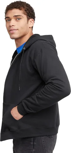 Vista 3 de Hanes EcoSmart - Sudadera con capucha para hombre, diseño de vellón con cremallera completa
