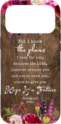 Vista 22 de for I Know The Plans I Have for You - Funda cristiana para iPhone 17 de Jeremías 29:11