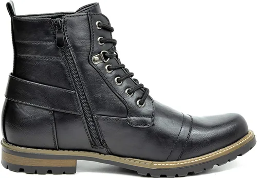 Vista 3 de Bruno Marc Men's Motorcycle Combat Boots Zipper Biker Boot