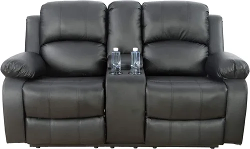 Vista 43 de Juego de muebles de cuero sintético para sala de estar, juego de sofá reclinable, sofá de dos plazas, juegos de muebles para sala de estar, sofá