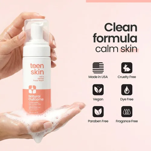 Vista 5 de Natural Outcome Teen Skin - Lavado facial ultra suave para niños, 5 onzas