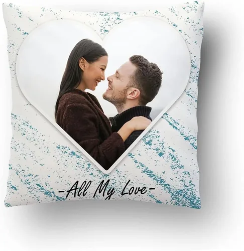 Vista 8 de Almohada fotográfica personalizada. Personalizada con imágenes para cumpleaños, aniversario y Navidad. (inserto + funda)