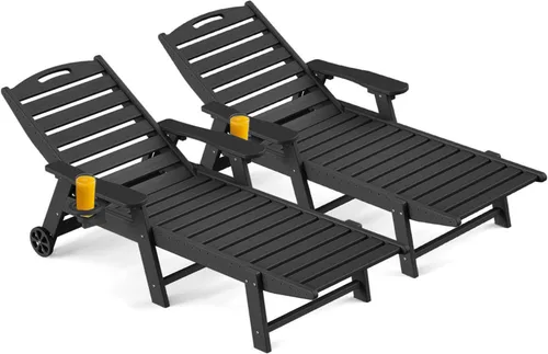 Vista 29 de Silla de salón al aire libre, silla de salón de patio de HDPE con Negro