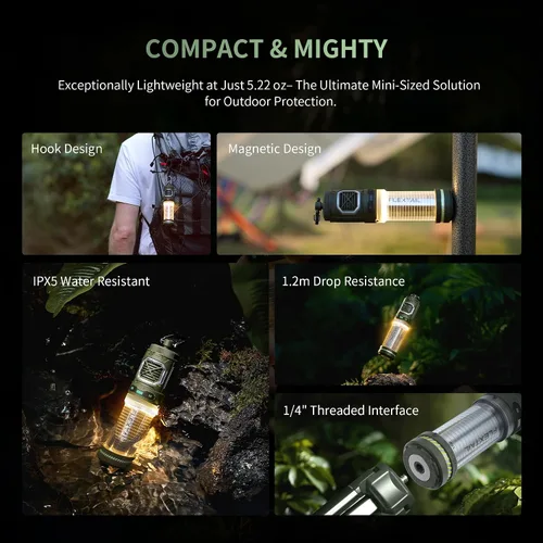 Vista 7 de FLEXTAIL Repelente de mosquitos pequeño recargable con calefacción de 329 °F con zona de protección de 30 pies, ultra mini con luz de campamento