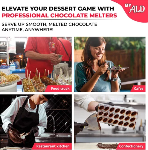 Vista 9 de ALDKitchen - Olla para derretir chocolate, calentador eléctrico de alimentos, derretidor profesional de dulces, 110 V